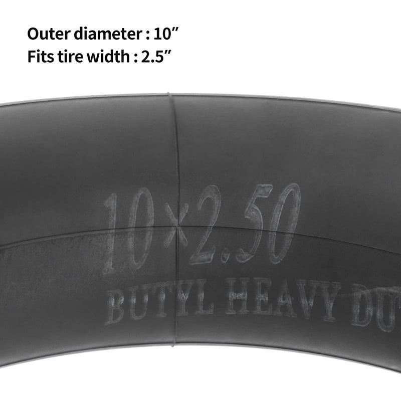 FIRST PRO 2-Pack 10x2.50” Inner Tubes replacement for 10-Inch Electric Scooter, Compatible with 36V/48V 400W-800W Hub Motor, TR87 Angled Stem, Off-Road Ready for E10 Electric Scooter Tires - Image 3