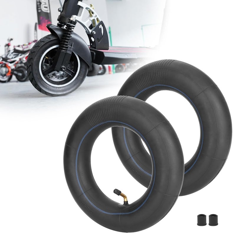 FIRST PRO 2-Pack 10x2.50” Inner Tubes replacement for 10-Inch Electric Scooter, Compatible with 36V/48V 400W-800W Hub Motor, TR87 Angled Stem, Off-Road Ready for E10 Electric Scooter Tires - Image 1