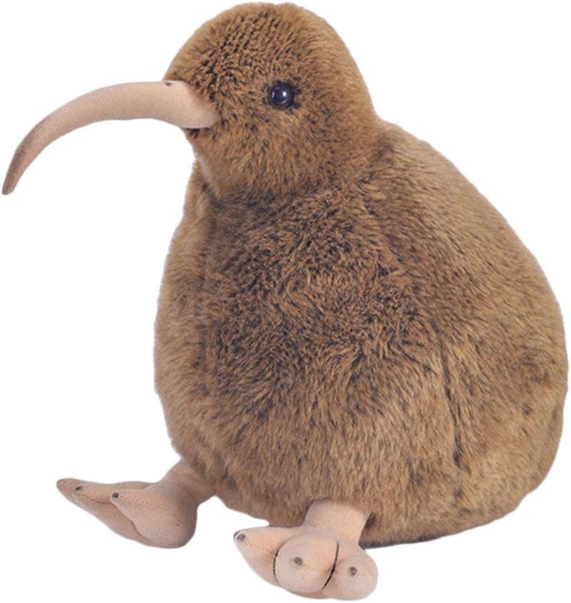 klarako Children Kids Baby Plush Toy Bird Kiwi Lifelike Animal Pet Stuffed Toy, for House Decoration Nursery Imagitive Play - Brown, 28cm - Image 1