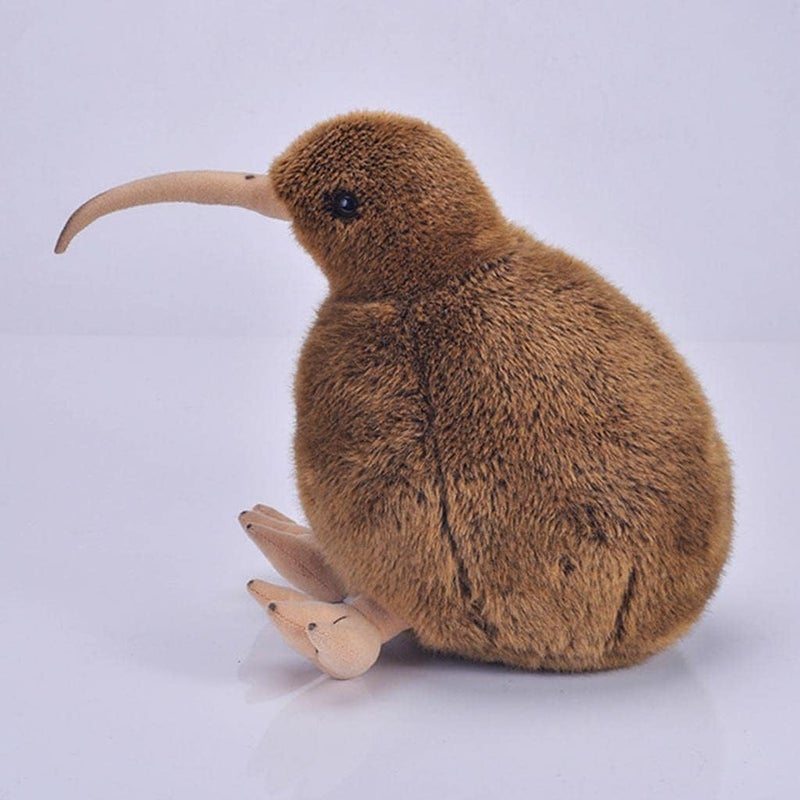 klarako Children Kids Baby Plush Toy Bird Kiwi Lifelike Animal Pet Stuffed Toy, for House Decoration Nursery Imagitive Play - Brown, 28cm - Image 5