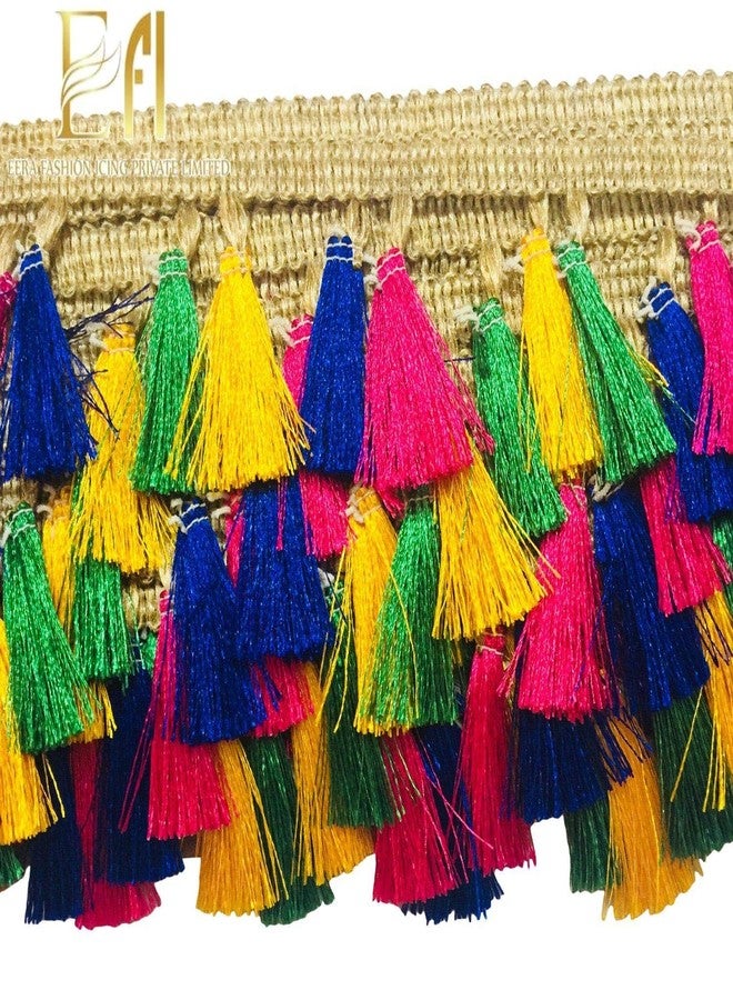 La Shield Eerafashionicing Fabric Laces for Dresses, Craft and Home Decor (Multicolour, 9.5 m) - Image 2