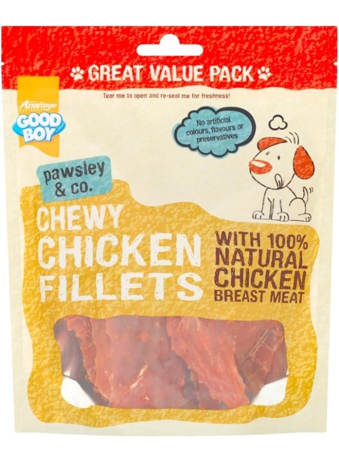 Chewy Chicken Fillets Dog Treats - 320G