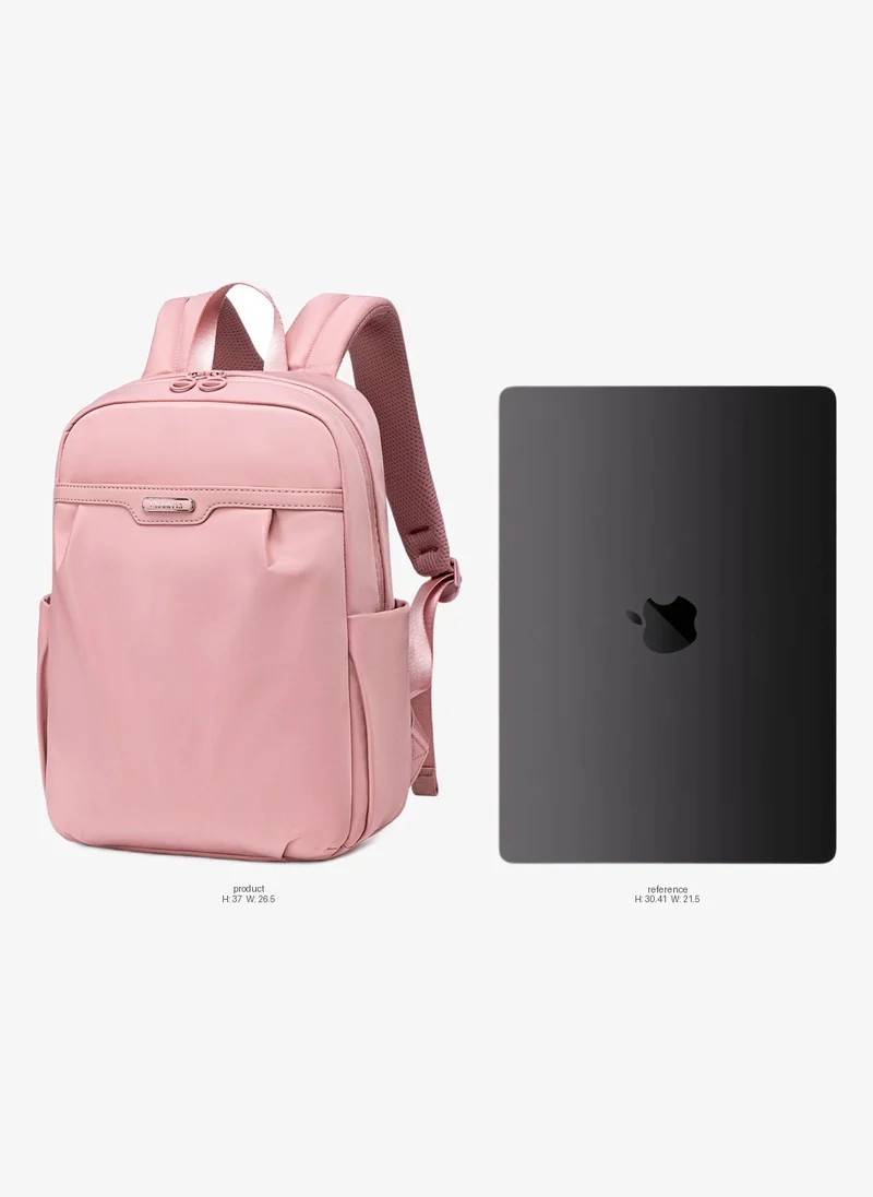 Chantria Premium Lightweight Laptop Backpack for Women Water Resistant Multifunctional Nylon Daypack for Casual Office School College Travel, CB00769-Pink