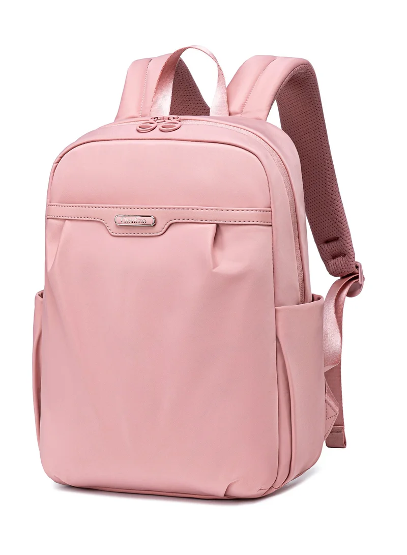 Chantria Premium Lightweight Laptop Backpack for Women Water Resistant Multifunctional Nylon Daypack for Casual Office School College Travel, CB00769-Pink