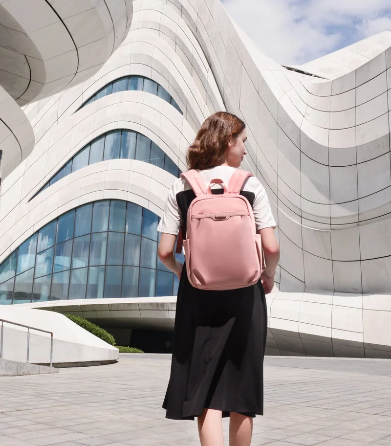 Chantria Pink Premium Lightweight Laptop Backpack for Women Water Resistant Multifunctional Nylon Daypack for Casual Office School College Travel, CB00769, Pink for Women | Best Price UAE