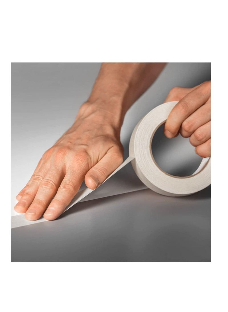 MARKQ شريط لاصق أبيض قوي مقاس 2.54 سم × 20 ياردة للطلاء والتزيين والمنزل والمكتب والقرطاسية المدرسية والفنون والحرف اليدوية وما إلى ذلك [6 لفات]  - Image 5