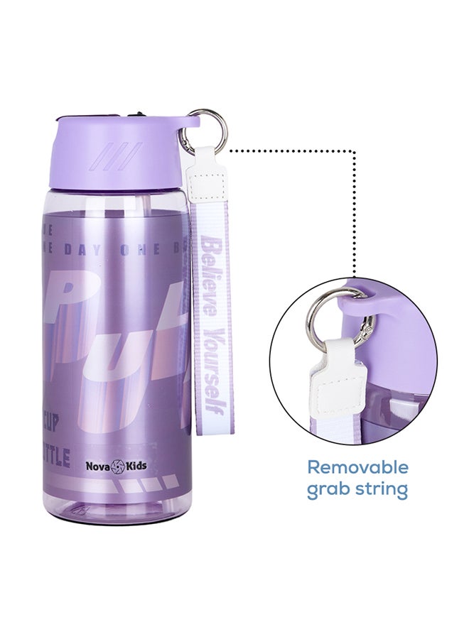 Nova kids Water Bottle With Grab String  750 ML - Purple - Image 3