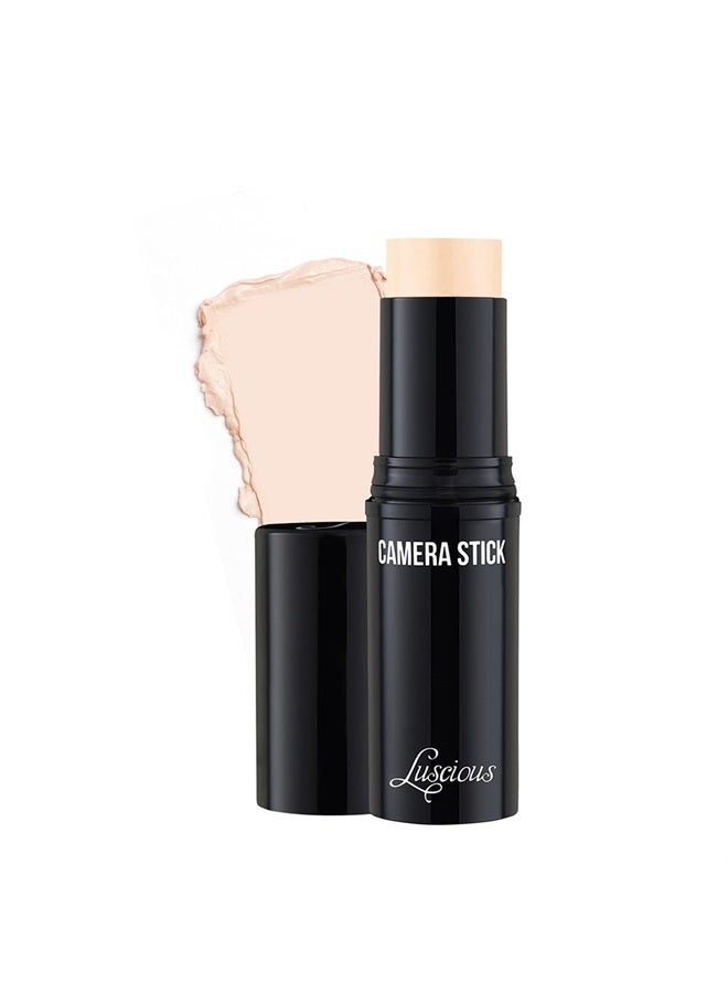 True + Luscious Camera Stick Foundation by True + Luscious - Full Coverage Cream Foundation - Non-Comedogenic & Hydrating Formula - Vegan, Paraben Free, & Cruelty Free - 0.49 oz (Shade 1: Light Beige) - Image 1