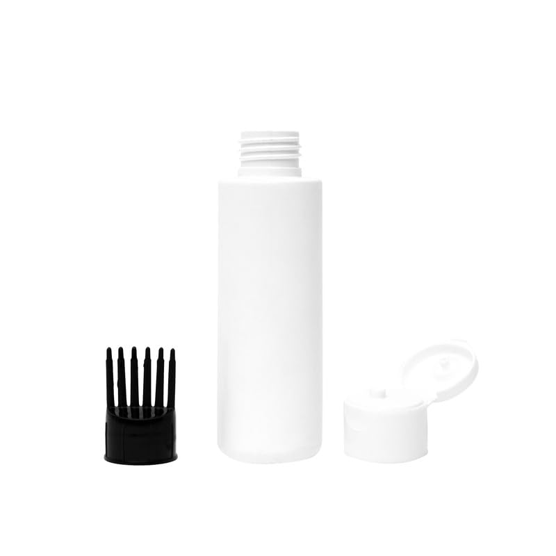 Devinez Round White HDPE Bottle 250ml Pack of 12 with White FlipTop Cap and Black Hair Applicator for Serum Essential Oils Blends DIY Skin Care Cosmetics Multipurpose Bottle for Home - Image 2