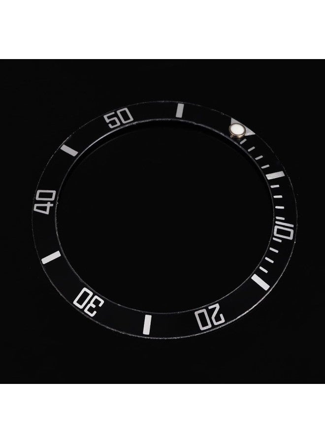 klarako Aluminum Watch Bezel Insert Numbers Markers Wristwatch Loop Replacement Classic Ring Wristband(Black)  - Image 3