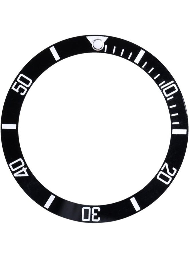 klarako Aluminum Watch Bezel Insert Numbers Markers Wristwatch Loop Replacement Classic Ring Wristband(Black)  - Image 1