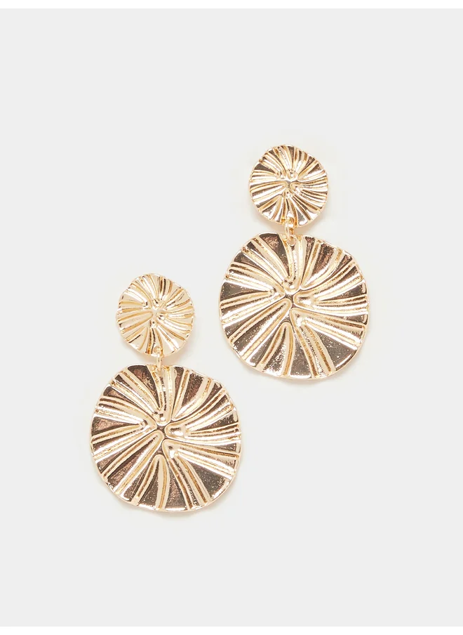 Styli Styli Textured Round Earrings