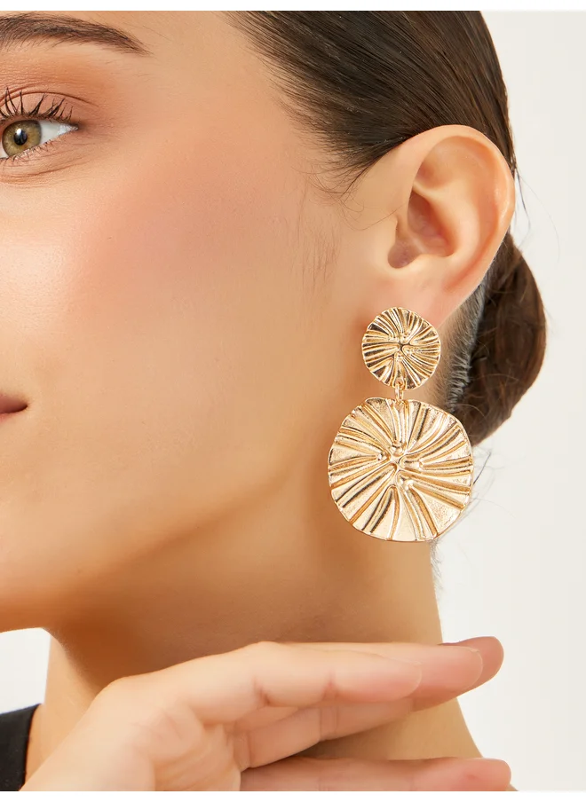 Styli Styli Textured Round Earrings