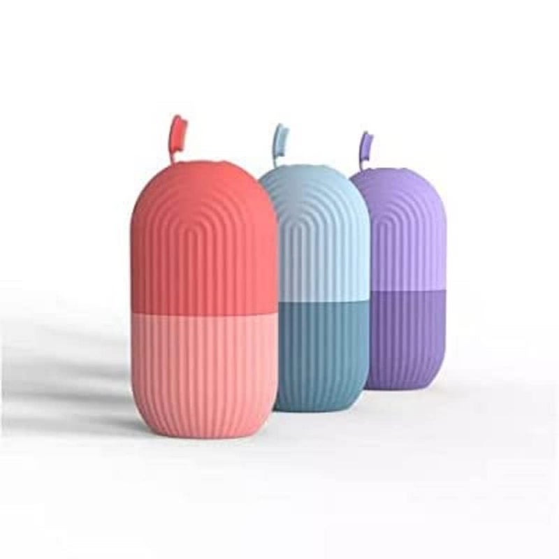 DAIDSUKE Pack Of 2 Ice Roller Face Eye and Dark Circle Remover For Girl Boy Glowing Skin Facial Massage Roller Care Silicone Ice Stick Face Ice Mould Unbreakable Reusable Tool Multi color - Image 5