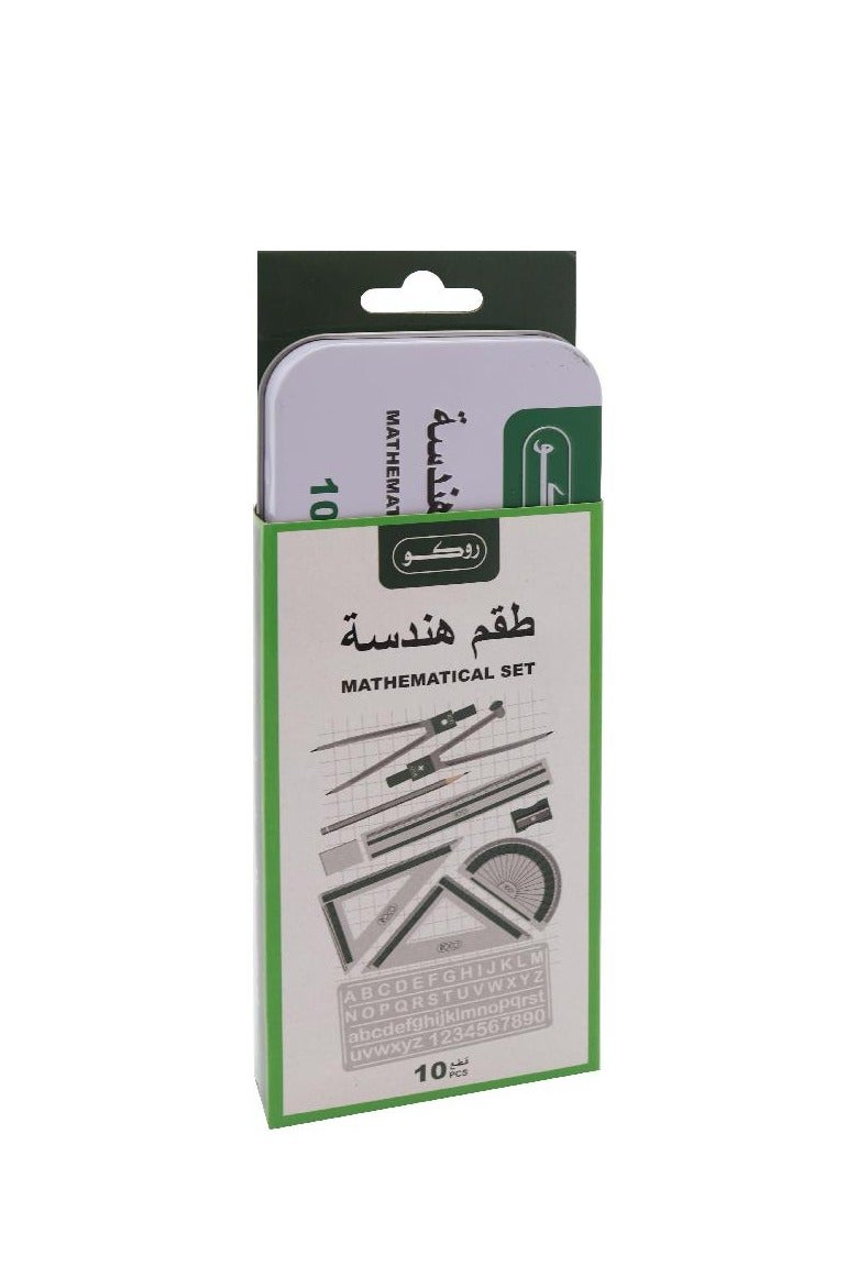 روكو مجموعة هندسية علبة أكريليك/قصدير، ١٠ قطع - Image 1