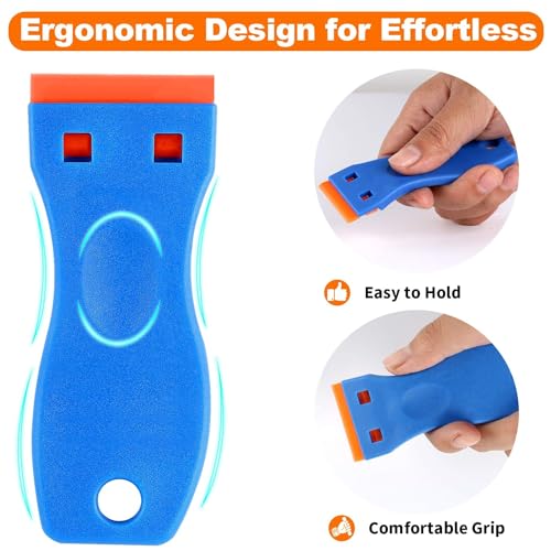 NEXT GEEK Cleaning Scraper Tool Single Edged Multipurpose Labels, Sticker Remover 10 Piece Plastic Blades - Image 4