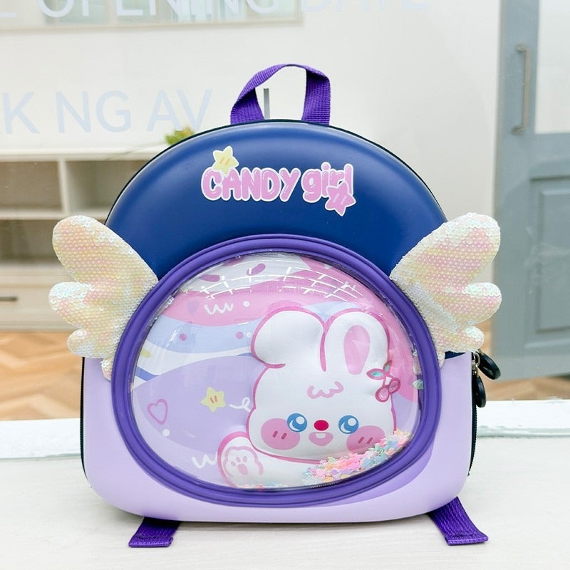 New Arrival Kids' Eggshell School Backpack, Fashionable Simple Cartoon Lightweight  2-4 Years bag for Boys and Girls - Image 4