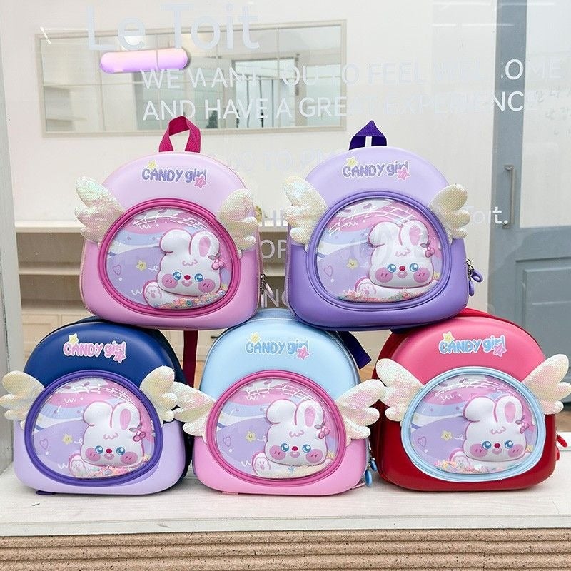 New Arrival Kids' Eggshell School Backpack, Fashionable Simple Cartoon Lightweight  2-4 Years bag for Boys and Girls - Image 3