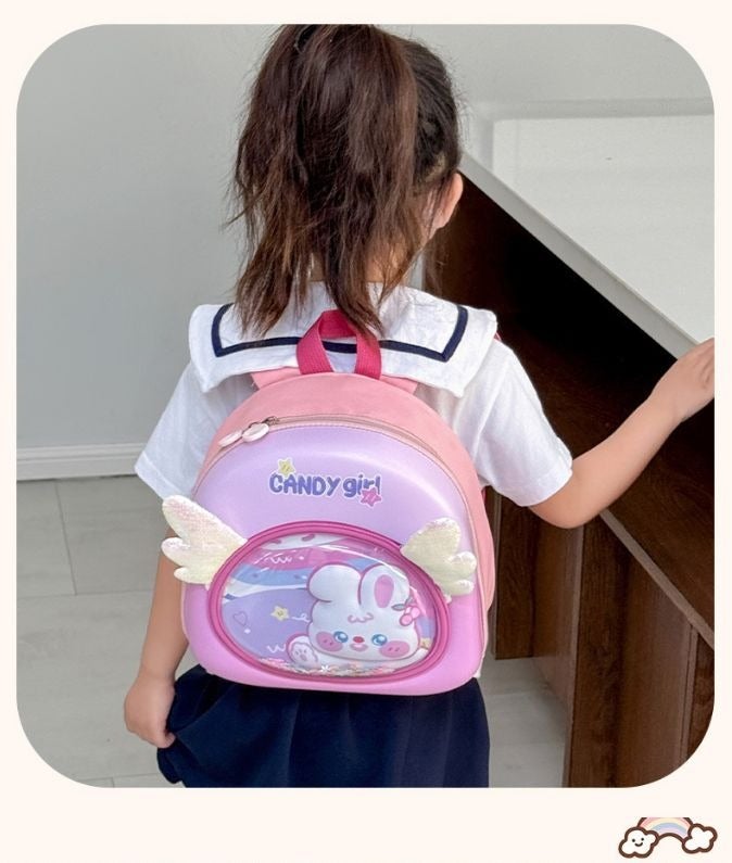 New Arrival Kids' Eggshell School Backpack, Fashionable Simple Cartoon Lightweight  2-4 Years bag for Boys and Girls - Image 2
