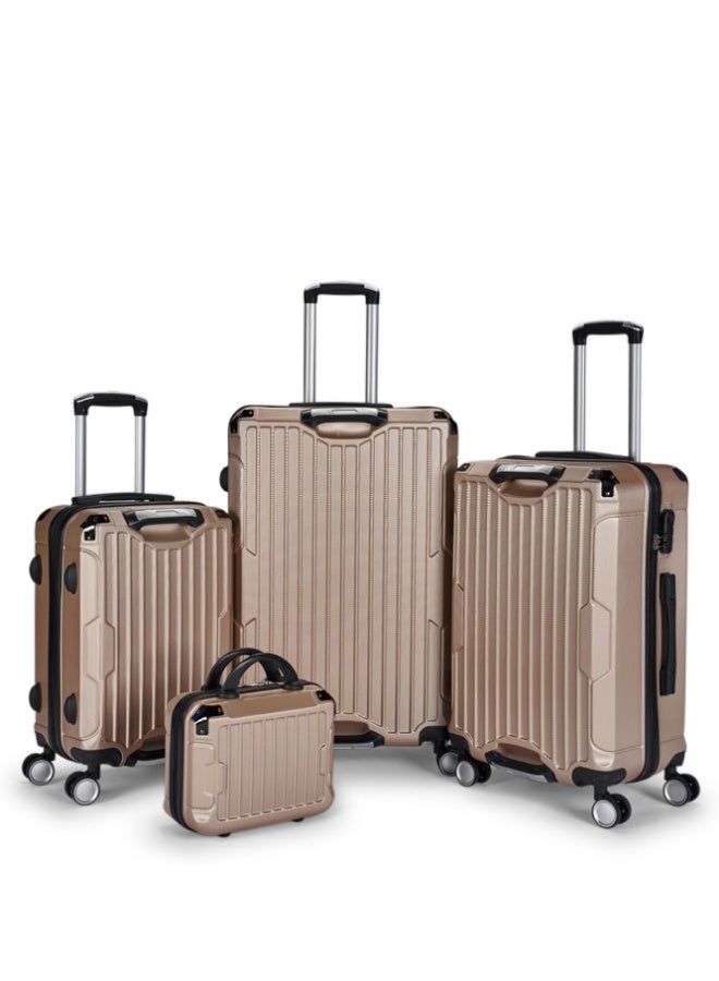 ليمرا طقم شنط سفر من ليمرا مكون من 4 قطع حقائب أمتعة لون ذهبي - Image 1