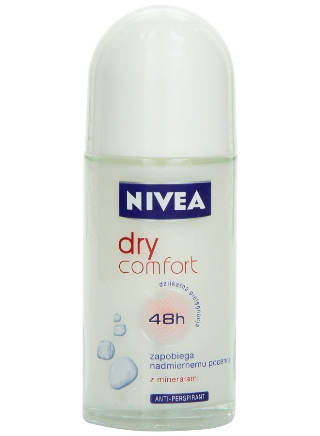 Nivea Dry Comfort Deodorant Roll-On, 1.7 Fluid Ounce (Pack of 2) - Image 1