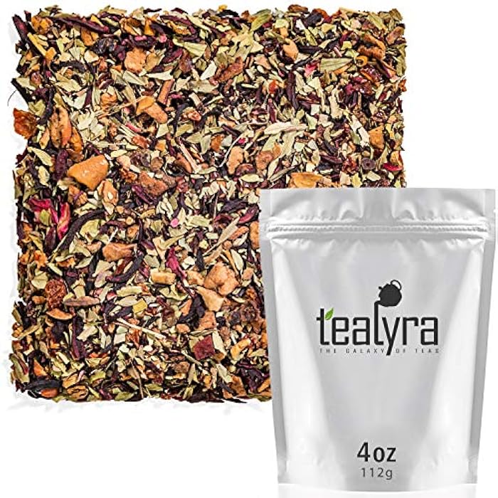 Tealyra - Senna Quick Cleanse - Detox Blend - Hibiscus - Rosehip - Pomegranate - Herbal Fruity Loose Leaf Tea - Hot or Iced - Caffeine Free - 112g (4-ounce) - Image 1