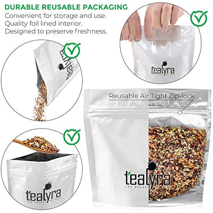 Tealyra - Senna Quick Cleanse - Detox Blend - Hibiscus - Rosehip - Pomegranate - Herbal Fruity Loose Leaf Tea - Hot or Iced - Caffeine Free - 112g (4-ounce) - Image 2