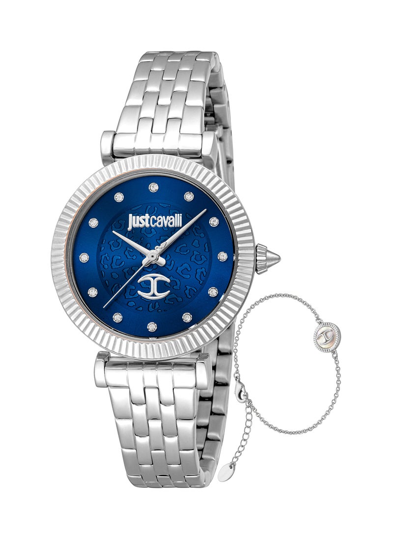 Just Cavalli Women's Round Shape Stainless Steel Wrist Watch JC1L266M0015 - 32 Mm  - Image 1