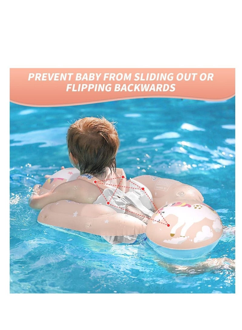 GT-Wheel Baby Swimming Floater Inflatable Baby Pool Float Ring with Sun Protection Canopy and Safety Tail - Image 3