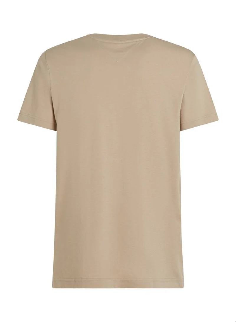 TOMMY HILFIGER Crew Neck Logo Panel T-Shirt
