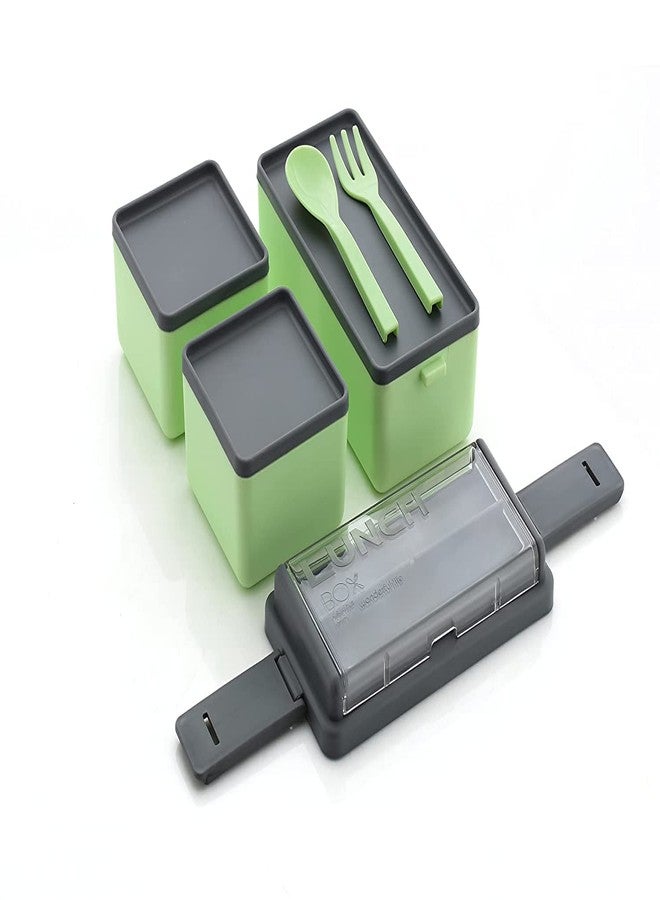 Sixfire Plastic Lunch Boxes 3 Compartment Lunch Box Pack Of 1 For Office Men And Lunch Box For Kids Lunch Boxes Freezer Safe Food Containers With Spoon For Adults And Kids Random Colour - Image 5