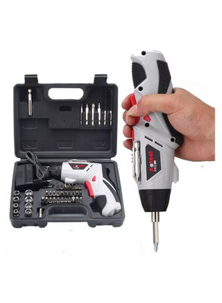 Electric Cordless Screwdriver 45pcs, Twistable Handle-180 Degrees Rotate Perfect for Furniture Assembly, Home Use with Carrying Case, 4.8V  250rpm 4.5N.m 3-5H Grey - pzsku/ZAC1FF1390C439E2D80ACZ/45/_/1653663301/9f52435a-a808-4362-a77c-b24019f7d9af