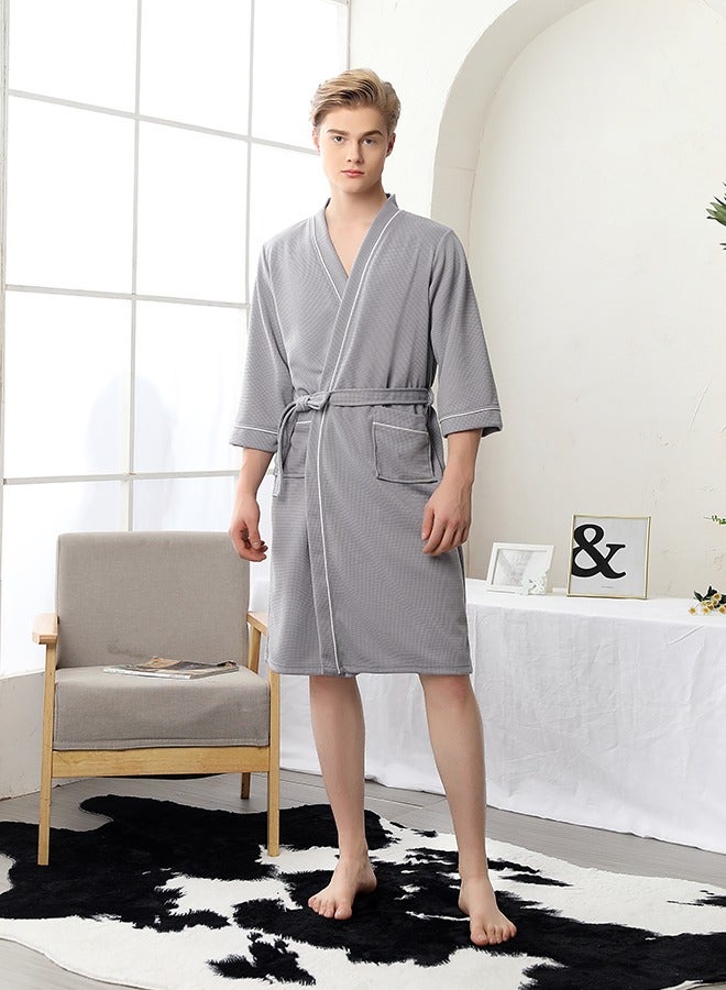 Bukela Bath Robe Kit for Couple Couple Bath Robe Bath Robe Kit Bathrobes for men and women Waffle Knit Lightweight Kimono Spa & Bath Robes for Couple - Quick Dry - Soft, Size: XL - Image 2