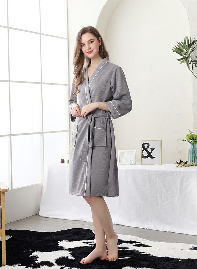 Bukela Bath Robe Kit for Couple Couple Bath Robe Bath Robe Kit Bathrobes for men and women Waffle Knit Lightweight Kimono Spa & Bath Robes for Couple - Quick Dry - Soft, Size: XL - Image 3