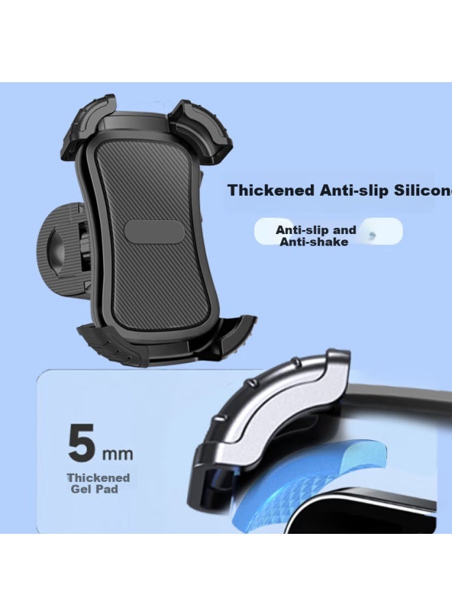 Samtogo Electric Bike Phone Holder For Food Delivery Riders, Motorcycle Mount For E-Bikes, Mountain Bikes, Anti-Shock Navigation Bracket With Anti-Shake And Anti-Slip Features - Image 3