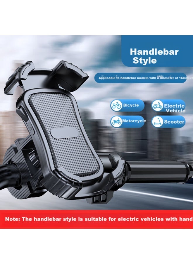 Samtogo Electric Bike Phone Holder For Food Delivery Riders, Motorcycle Mount For E-Bikes, Mountain Bikes, Anti-Shock Navigation Bracket With Anti-Shake And Anti-Slip Features - Image 1