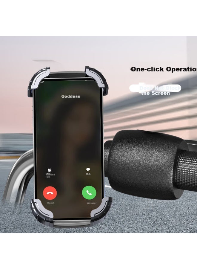 Samtogo Electric Bike Phone Holder For Food Delivery Riders, Motorcycle Mount For E-Bikes, Mountain Bikes, Anti-Shock Navigation Bracket With Anti-Shake And Anti-Slip Features - Image 4
