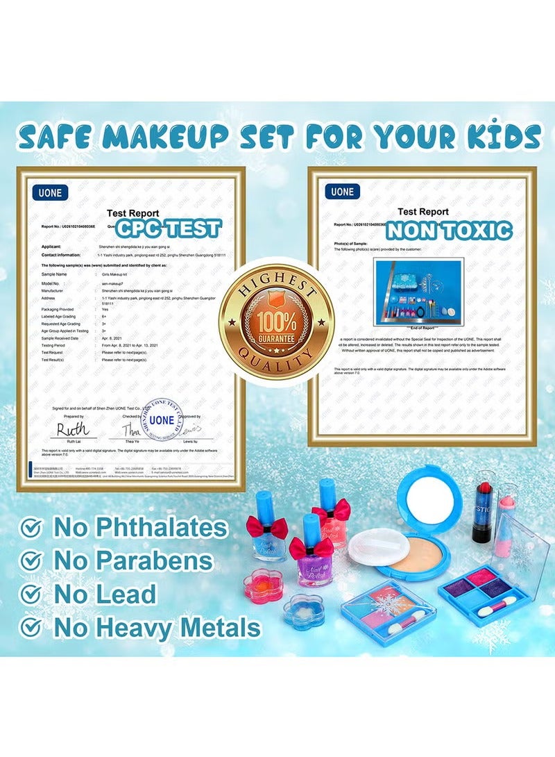 EFUMKE Kids Makeup Kit for Girls, Unicorn Makeup Set, Real Washable Make up Kit for Little Girl Princess Toddler Makeup for Kid Birthday Gifts Unicorn Toys for Girls32PCS - Image 5