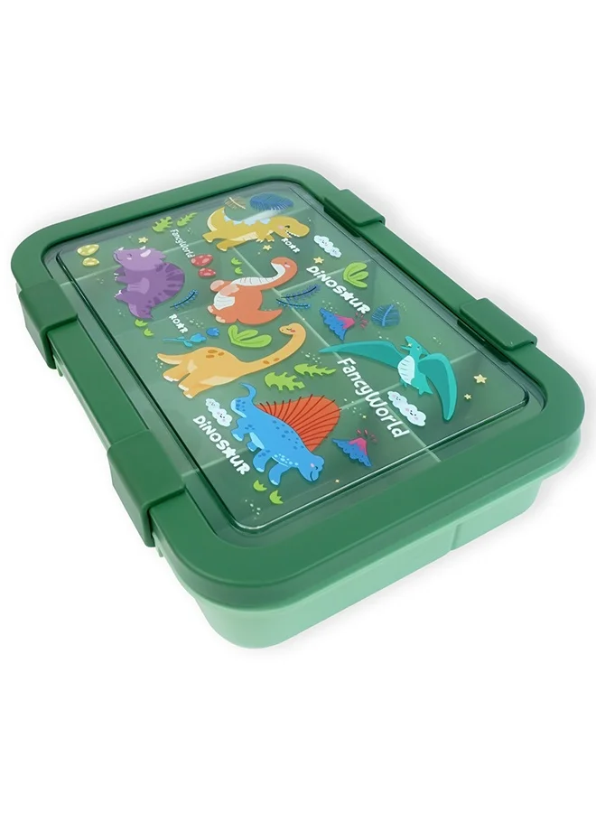 LITTLE SURPRISE BOX Little Surprise Box,5Sections Olive Dino Lunch Box For Kids