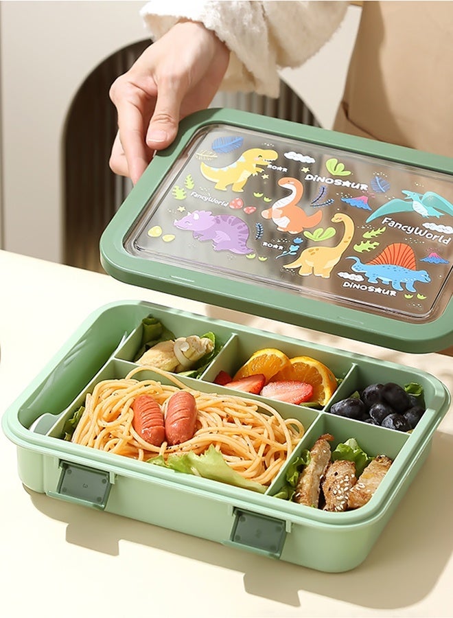 LITTLE SURPRISE BOX Little Surprise Box,5Sections Olive Dino Lunch Box For Kids - Image 4