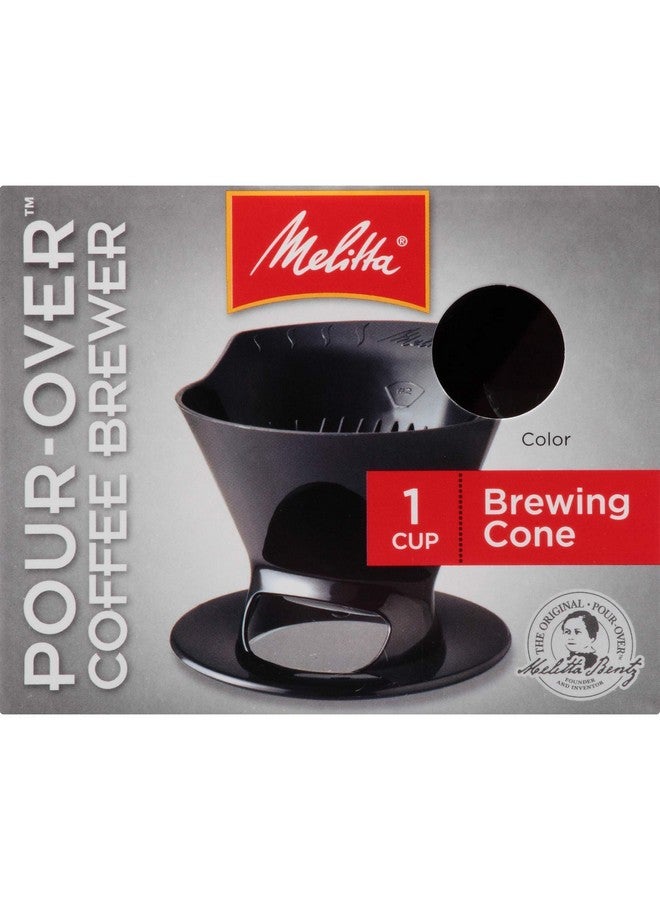 Melitta صانعة قهوة فلتر كوب واحد بوروفر سوداء 1 عد - Image 2