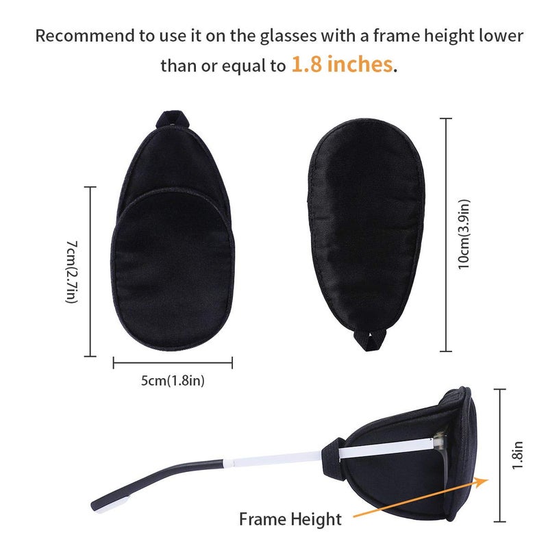 eZAKKA eZAKKA Eye Patches for Adults Kids, Eye Patch for Glasses, Medical Soft Eye Patch for Lazy Eye Amblyopia Strabismus and After Surgery (Black+Black)  - Image 4