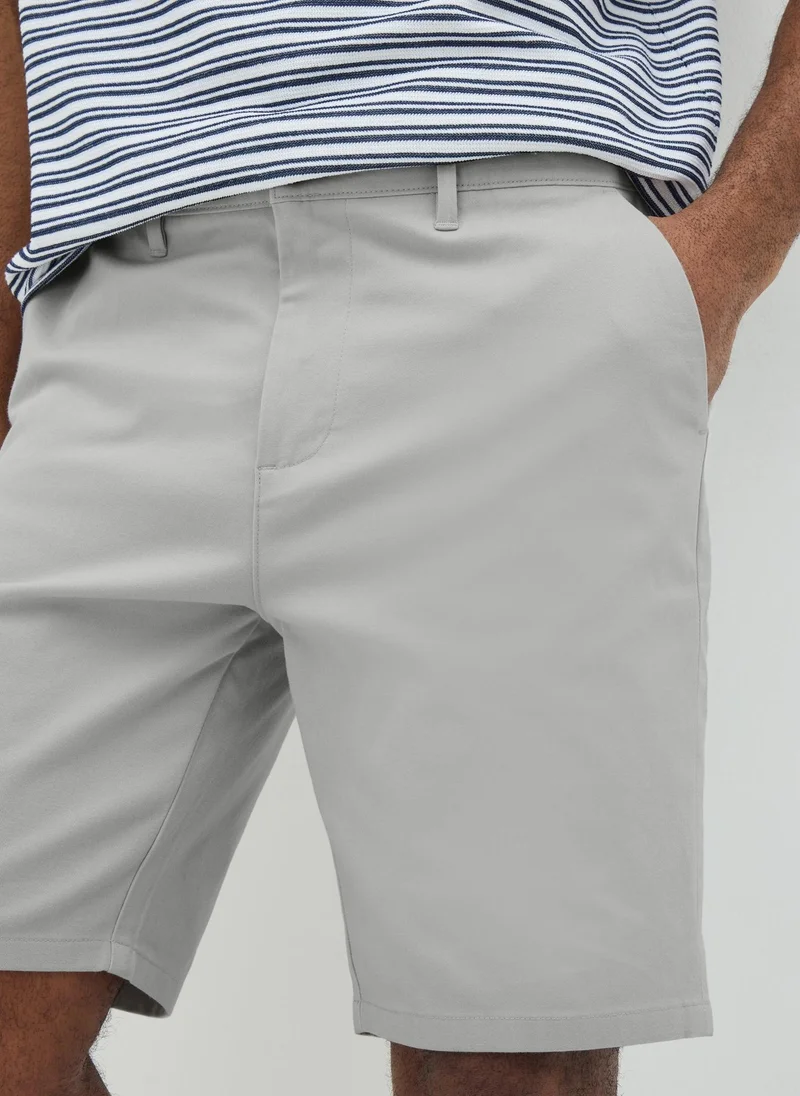 Matalan Ice Grey Slim Fit Chino Shorts