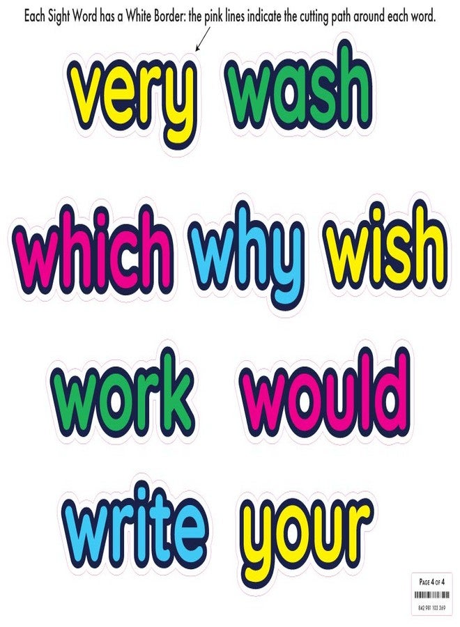 StikArt 46 Dolch Sight Words Wall Decals (Second Grade List) - Image 5
