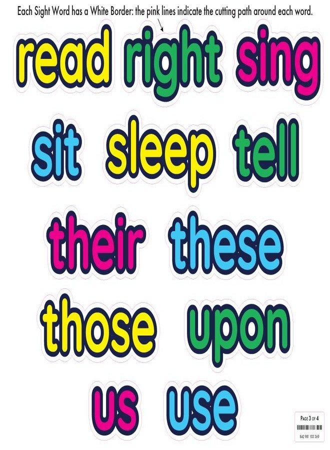 StikArt 46 Dolch Sight Words Wall Decals (Second Grade List) - Image 4