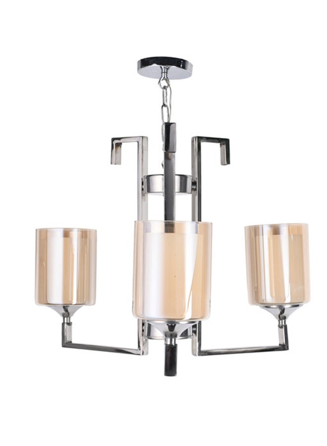 El Rawda Lighting Eimilia Stainless Chandelier | Modern Chandelier | Material: Stainless Steel | Color: Chrome | Size: 50x48 cm