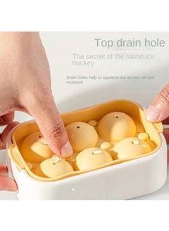 Y&D Six-grid Ice Hockey Mold Ice Grid Frozen Ice Block Frozen Snowball Press Silicone Ice Grinding Tool Food Grade-Green  - Image 5