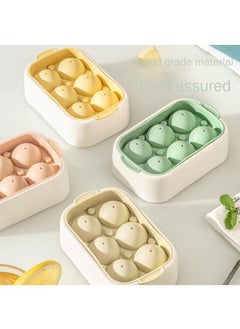 Y&D Six-grid Ice Hockey Mold Ice Grid Frozen Ice Block Frozen Snowball Press Silicone Ice Grinding Tool Food Grade-Green  - Image 2