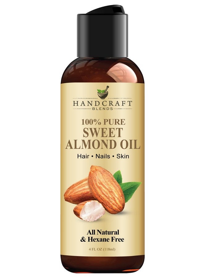 handcraft Blends Sweet Almond Oil100% Pure And Naturalpremium Therapeutic Grade Carrier Oil For Essential Oilsmassage Oil For Aromatherapybody Oil And Hair Oil4 Fl. Oz - Image 1