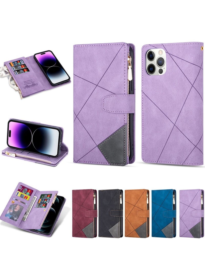 Suteni Flip Cover Leather Protective Hidden Card Slots Phone Case for iPhone - Image 3
